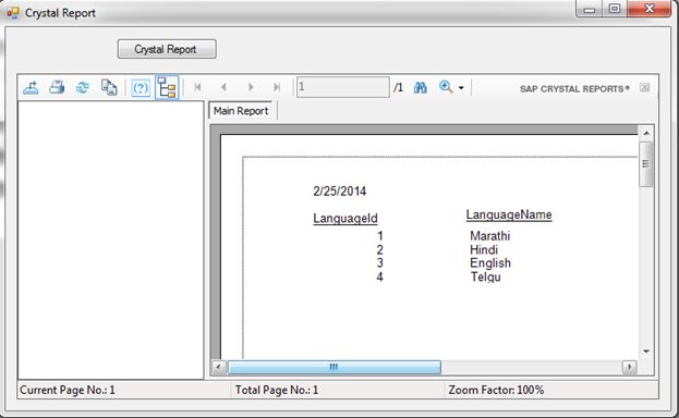 Crystal Report Button